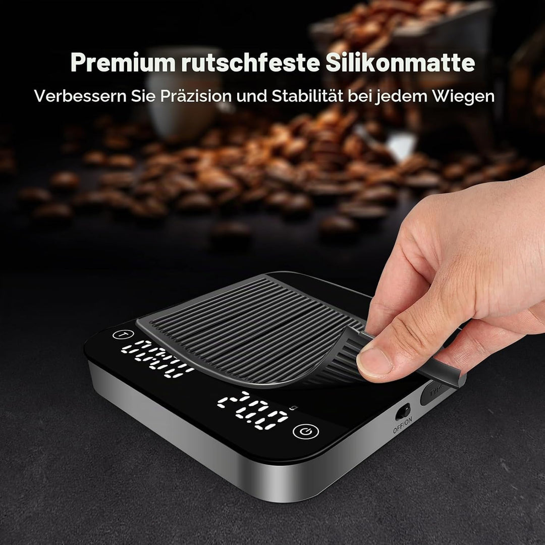 Mini-Kaffeewaage mit Timer,barista waage,Wiederaufladbare Waage für Filterkaffee,barista waage für E