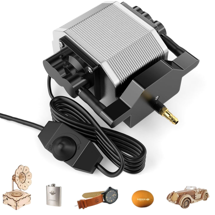 Creatorally Air Assist Laser, 30L/Min Luftpumpe für Lasergravierer mit Speed Control, Laserpumpe f