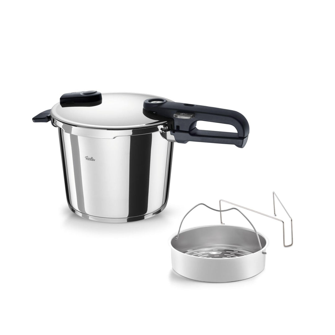 Fissler Vitaquick Edition/Schnellkochtopf (6 L, Ø 22 cm) Edelstahl-Dampfkochtopf, 2-Garstufen, inkl.