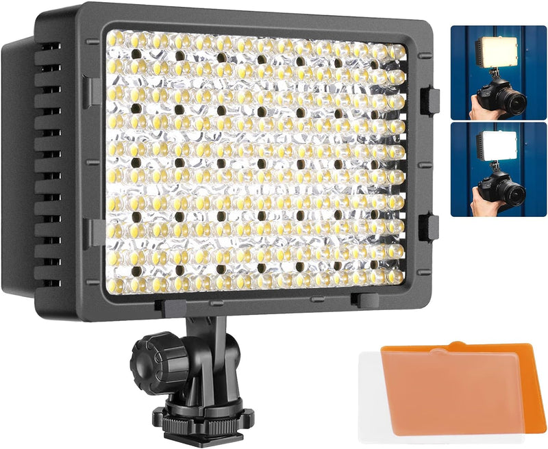 NEEWER CN-160 LED Videoleuchte Streaming Licht Dimmbar Videolicht Panel, Key Light kompatibel mit Ca