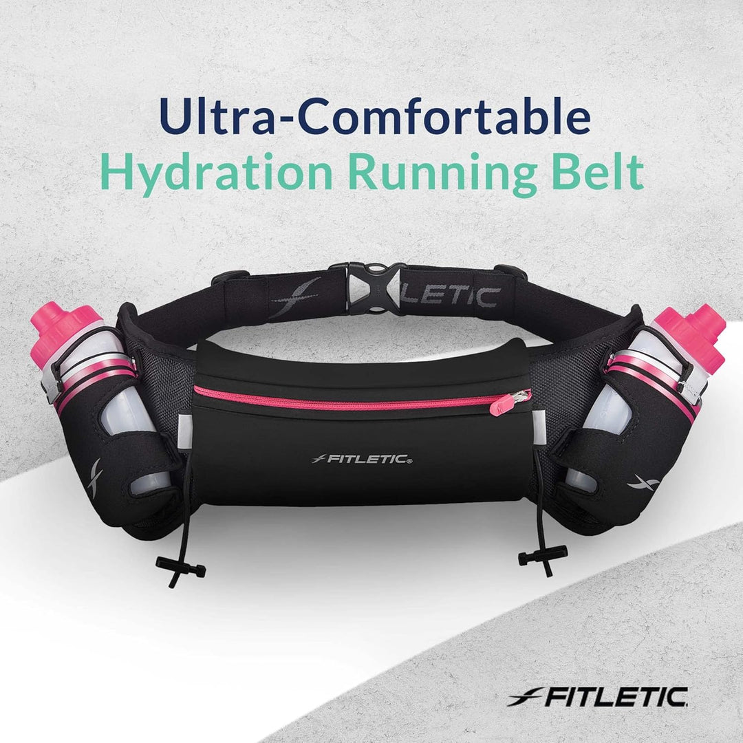 iFitness Hydration Gürtel schwarz schwarz 500 ml Taille L/XL S/M (24"-34") Schwarz / Pink, S/M (24"-
