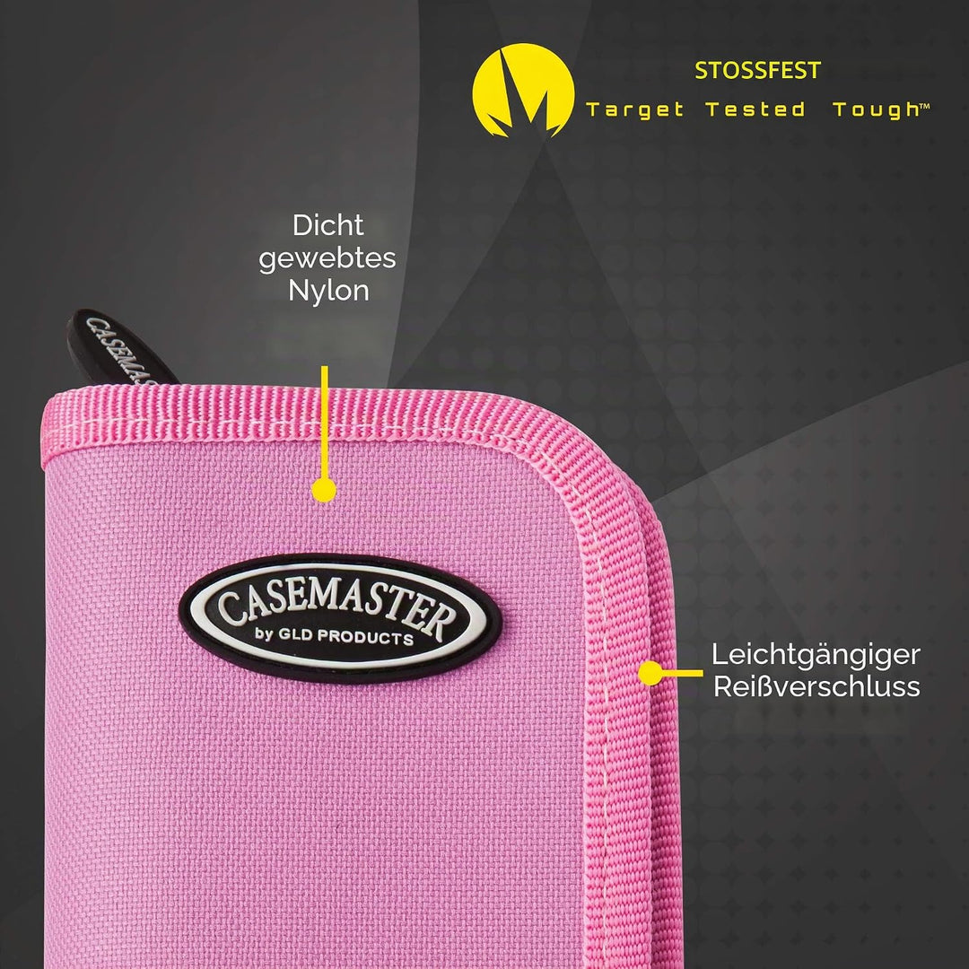 Casemaster Deluxe Aufbewahrungstasche für 6 Darts, Nylon Pink, Pink