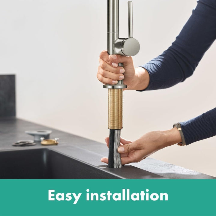 hansgrohe Küchenarmatur Talis M54 (Wasserhahn Küche, 360° schwenkbar, ausziehbarer Auslauf, hoher Ko