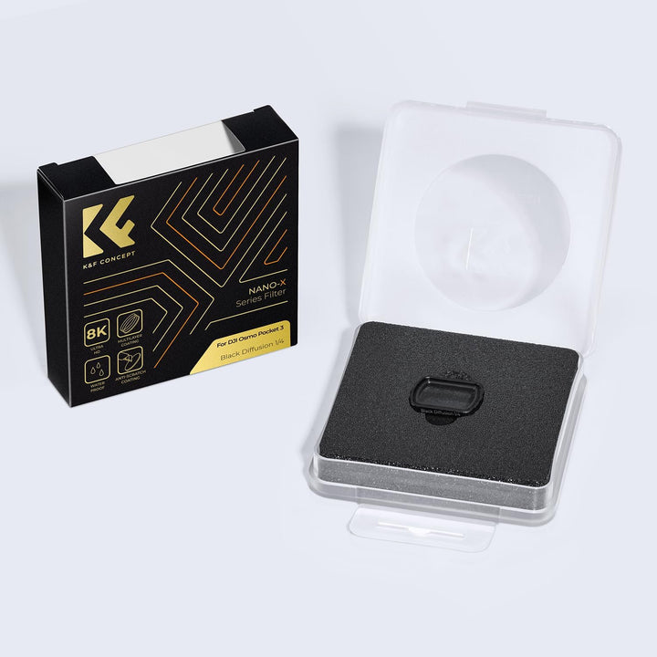 K&F Concept OSMO Pocket 3 Black Mist 1/4 Filter Magnetisch Kompatibel mit DJI OSMO Pocket 3 (Alumini