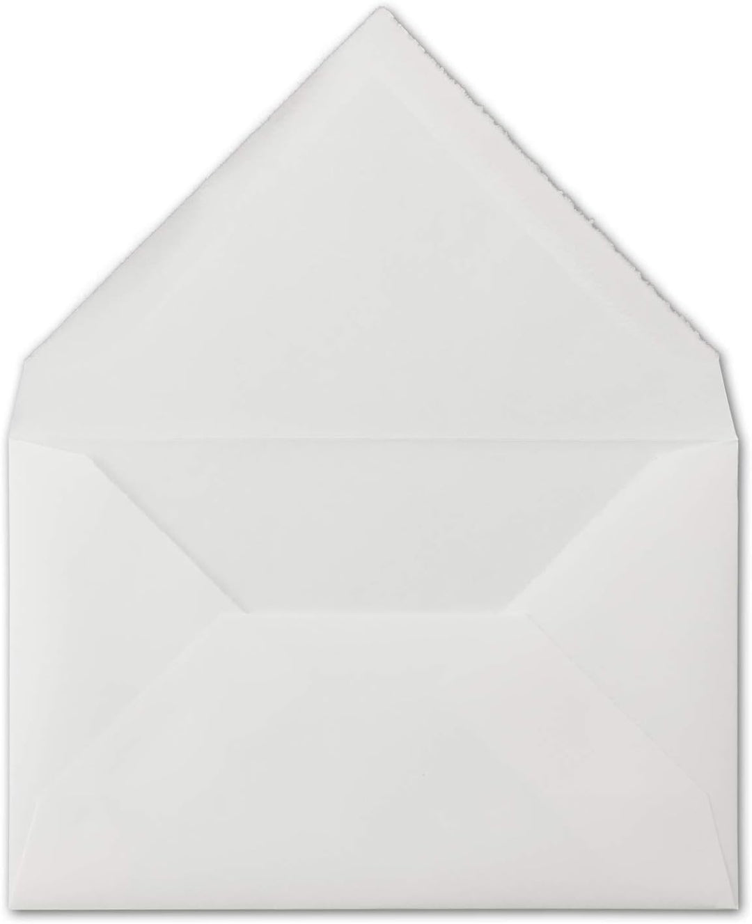 50 Stück C6 Vintage Brief-Umschläge, Büttenpapier, 11,4 x 16,2 cm, Weiss halbmatt gerippt hochwertig