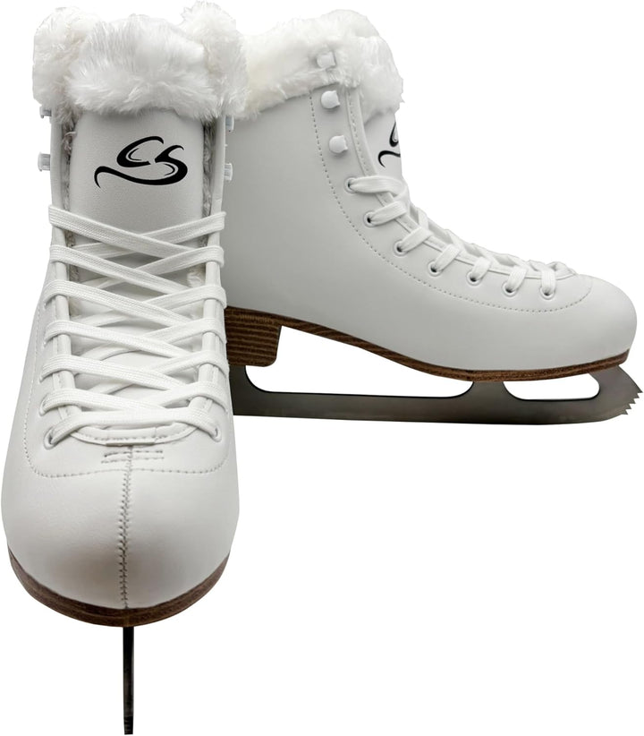 Cox Swain Figure Damen + Kinder Eiskunstlauf Schlittschuh -LOHJA- alle Grössen Weiss 39 EU, Weiß