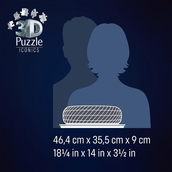 Ravensburger 3D Puzzle Iconics: 12008033 Allianz Arena - mit Licht - Das berühmte Stadion des FC Bay