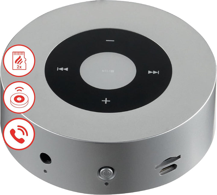 KAMINIO Knister Lautsprecher Moritz - Kraftvolle Soundbox mit Kaminfeuer-Tönen, Bluetooth, AUX, Mikr