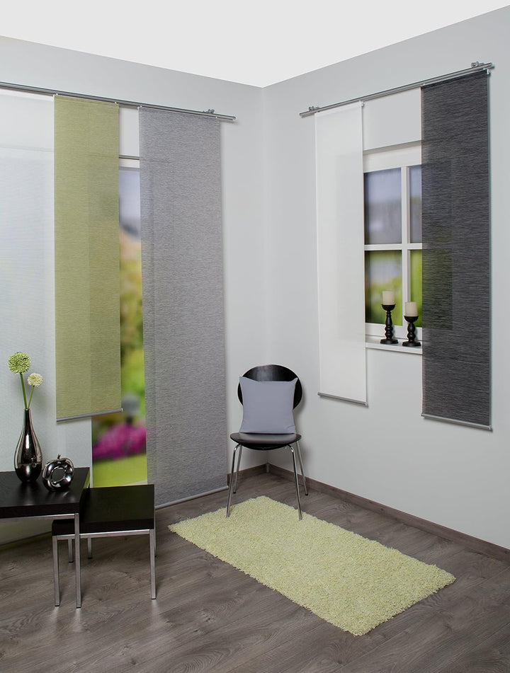 Home Fashion Schiebewand, Stoff, Grau