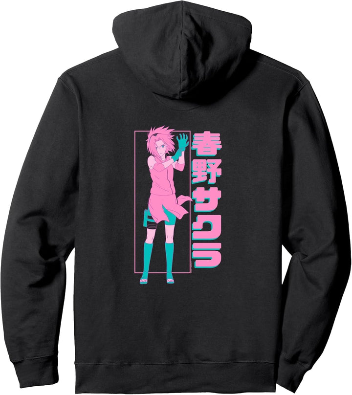 Naruto Shippuden Pink und Blaugrün Sakura Pullover Hoodie