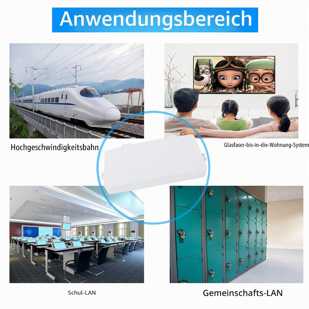 PNGKNYOCN Glasfaser-Anschlusskasten, 8 Anschlüsse, SC-Verteilerbox für optische Glasfaserkommunikati