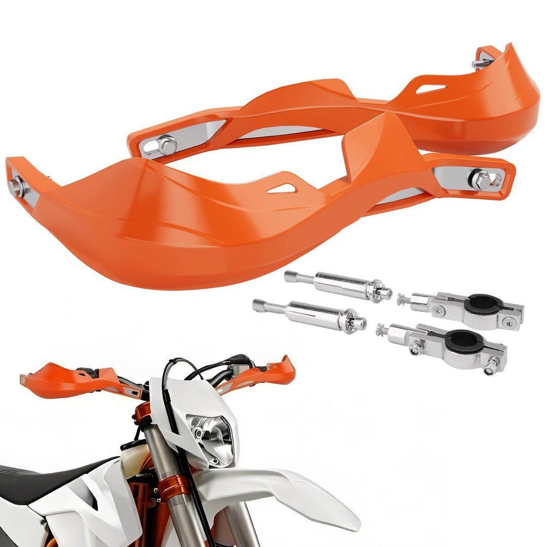 JFG Racing Universal-Handschutz für Motorräder, Dirt Bike, Handschutz für 22 mm / 28 mm Lenker Orang