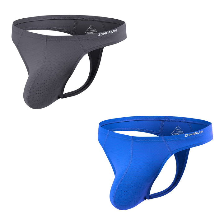 Herren String Tanga with Beutel Sexy Unterwäsche für Mann Thong Herren-Strings Dunkelgraublau L, Dun