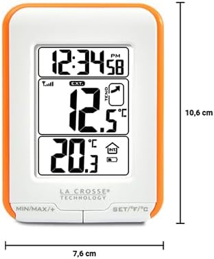 La Crosse Technology - WS6810 Temperaturstation für Innen- und Aussenbereich, Orange