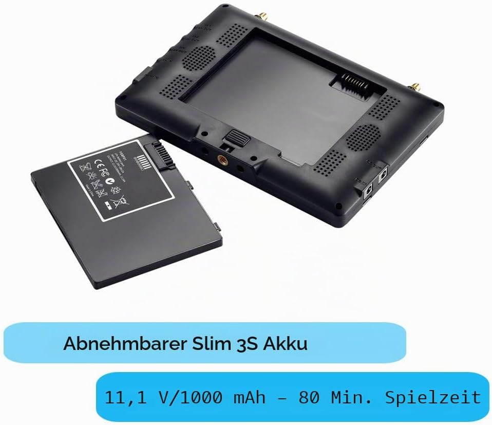 Flysight FPV Monitor Black Pearl RC801 with DVR 5.8G 40CH Wireless 7" LCD Screen Diversity Receiver