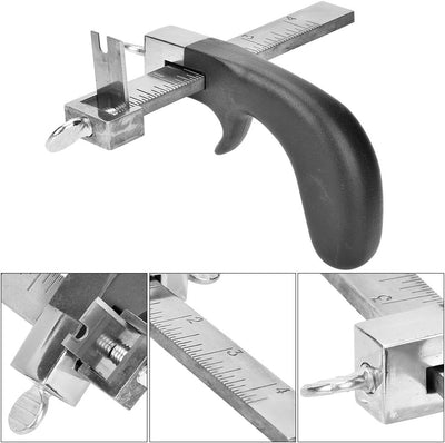 Lederriemen Bandschneider Handschneidwerkzeug mit Aluminiumgriff Lederhandschneidemaschine für DIY L