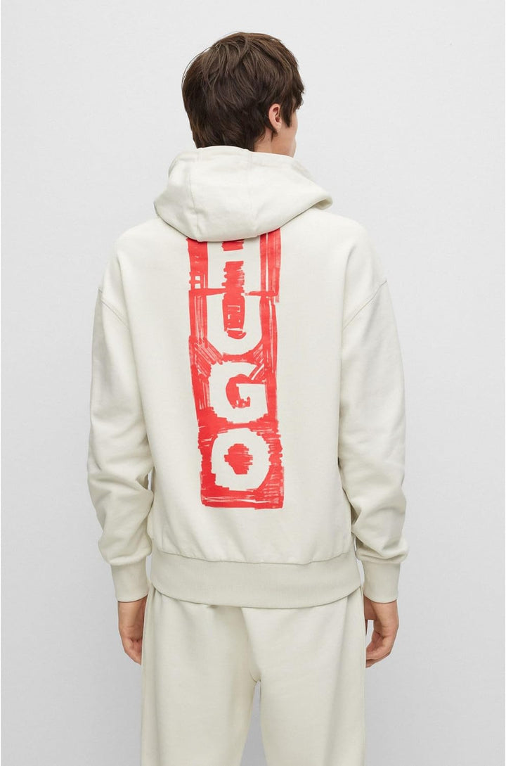 HUGO Herren Diushi Relaxed-Fit Hoodie aus Baumwolle mit Marker-Logos, XL Light/Pastel Green333