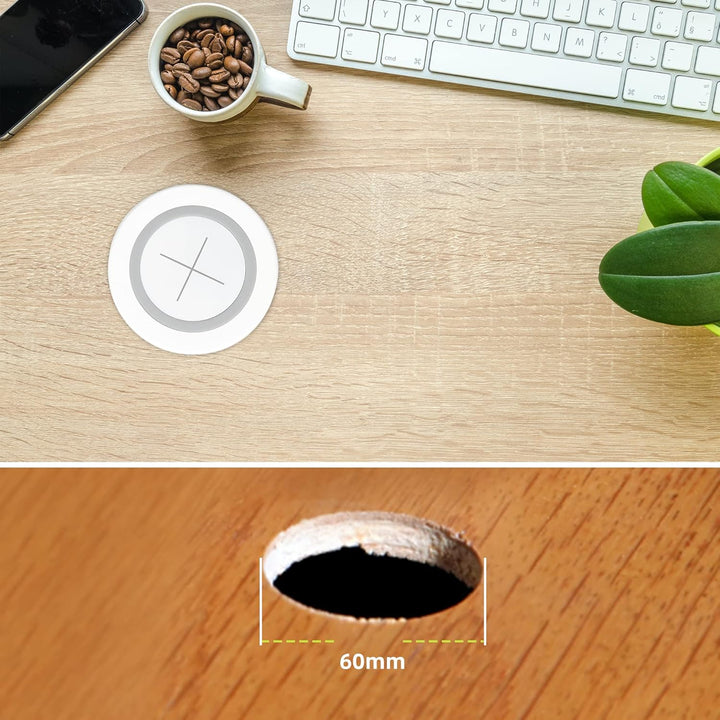 Wireless Charger, JE Make IT Simple Fast Kabelloses Ladegerät Induktive Ladestation Einbau von Furni