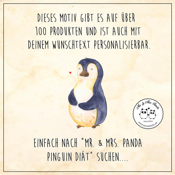 Mr. &amp; Mrs. Panda Thermobecher Pinguin Diät - Geschenk, Kaffeetasse zum Mitnehmen, foodbaby, kugelrun