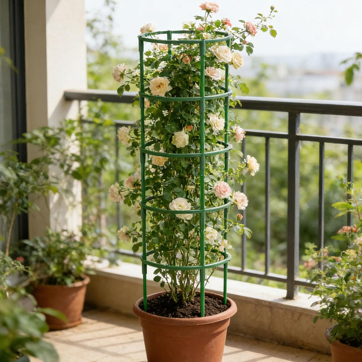 Tomaten Rankhilfe, Bis Zu 85 cm Hohe Rankhilfe Gurken Mit Verstellbarer Höhe, Unbegrenztes Spleissen