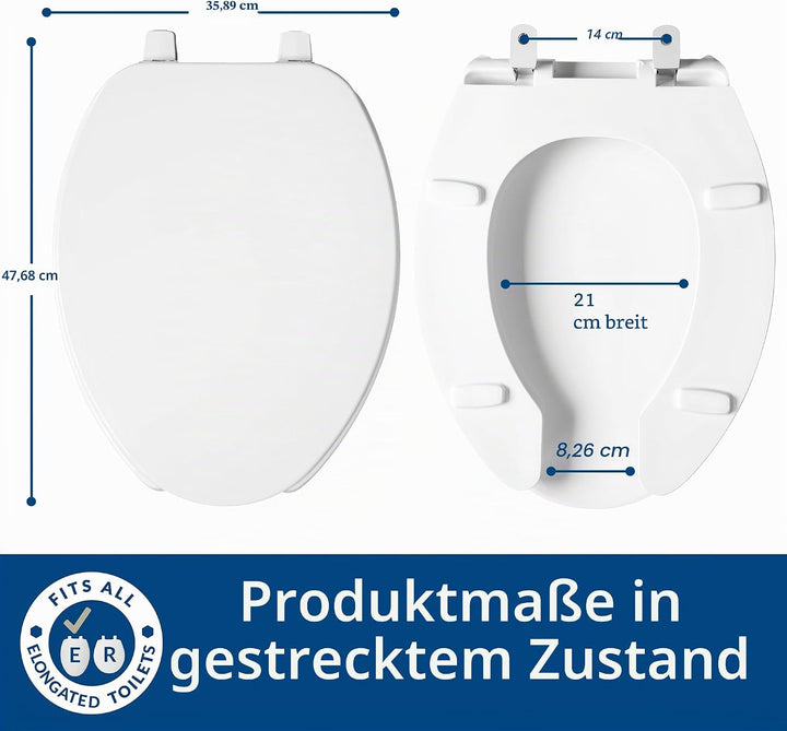 BEMIS 175 000 gewerblicher Toilettensitz mit Deckel, offen, Kunststoff, weiss