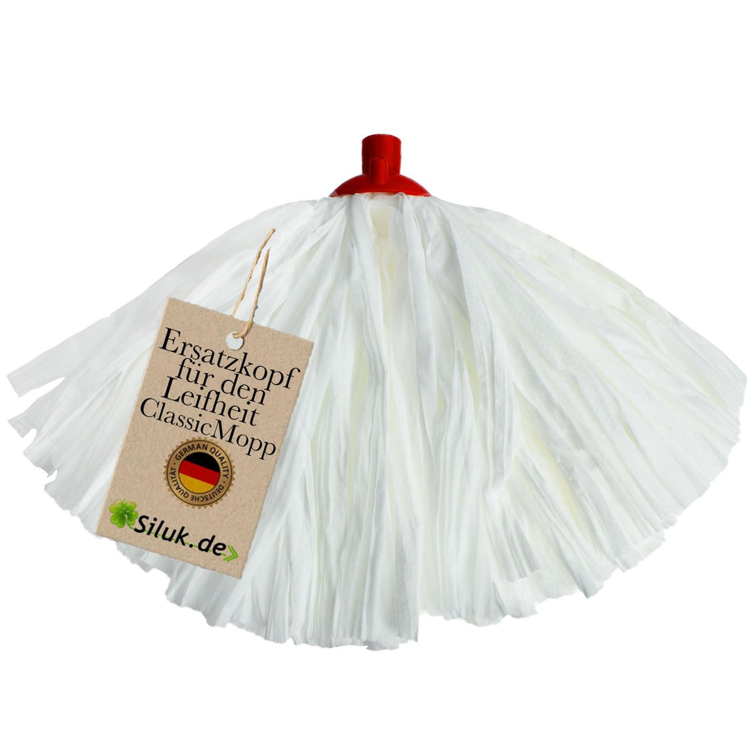6 x Ersatzkopf für Leifheit Classic Mopp für Alle Flecken Entfernen Boden (Spunlace), Spunlace