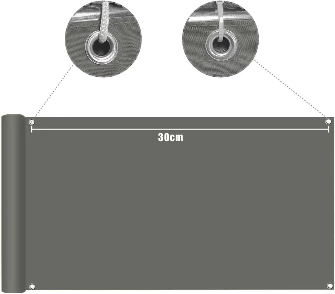 WEALSFUN Balkonabdeckung (390Grössen & 8 Farben) Balkonverkleidung Ohne Bohren blickdichte Wind UV-S