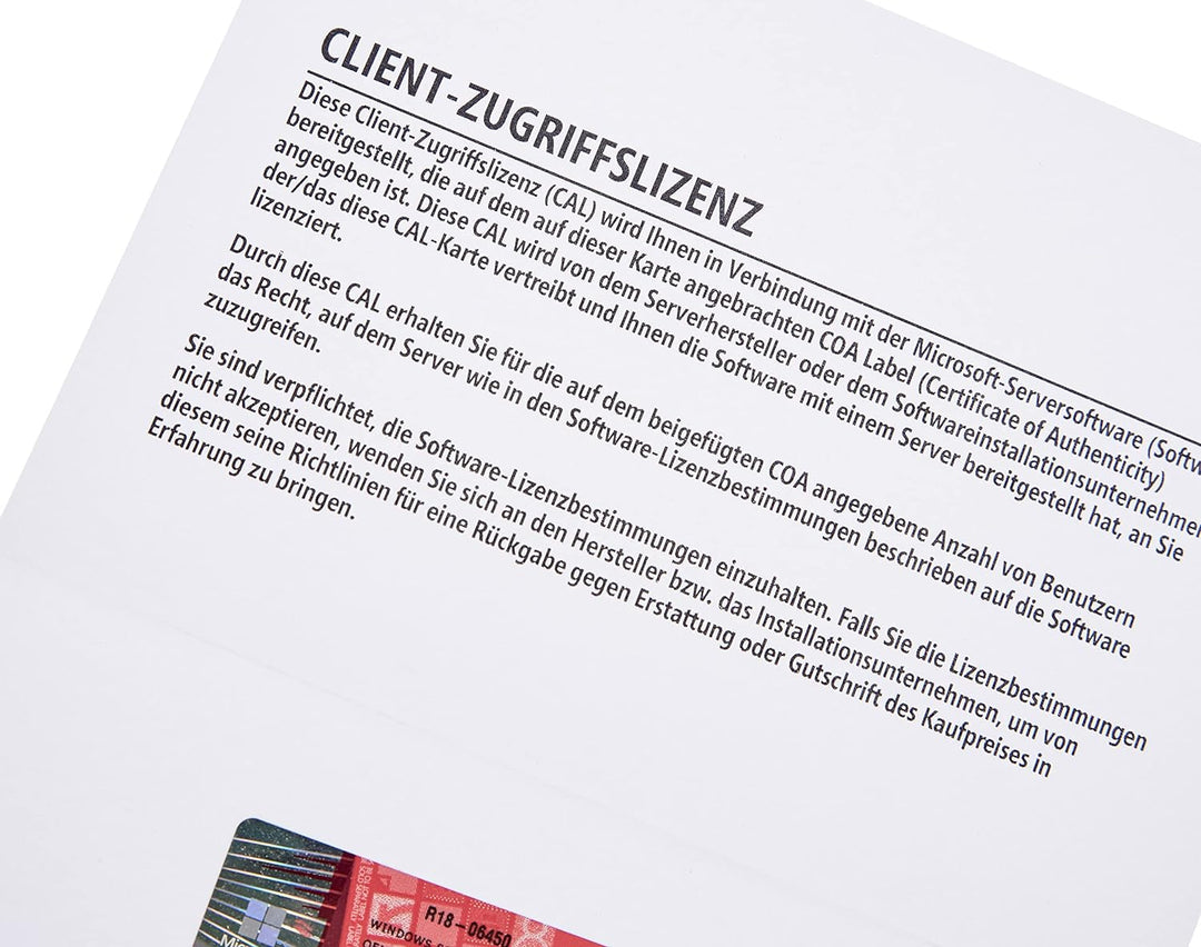 Microsoft Windows Server 2022 Cal 1 User [DE]