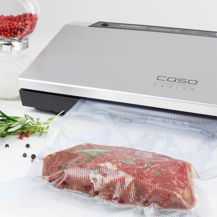 CASO 1384 GourmetVAC 180 - Vakuumierer - doppelte Schweissnaht - Kolbenpumpe (9L/min) und kraftvolle