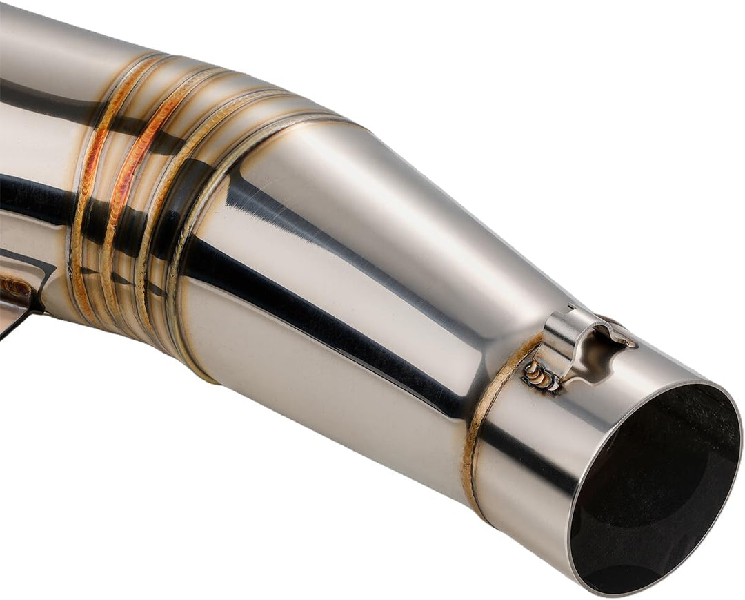 JFG RACING GP Stainelss Stahl 1,5-2"Einlass S Typ Auspuff Muffler Vent Scooter Motorrad Street Bike