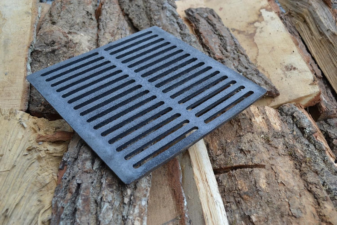 SEZAM 26 x 26 cm Gussrost Ofenrost Ascherost Gussrost verschiedene Durchmesser, Kaminrost passend Ka