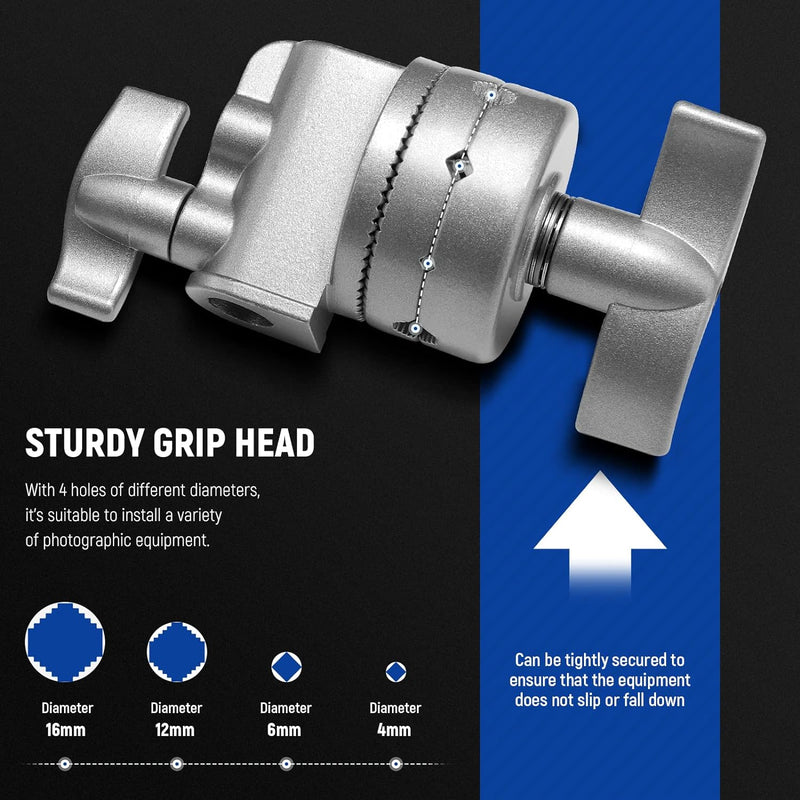 Neewer Multi Funktionelle Robuster 2,5 Griff Kopf Swivel Head Halter Adapter für Light Stand, Verlän