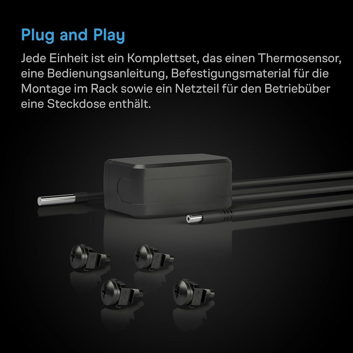 AC Infinity CLOUDPLATE T6, Rack-Montage-Lüfter 1U, Front-Abluftstrom, zur Kühlung von AV-Geräten, He