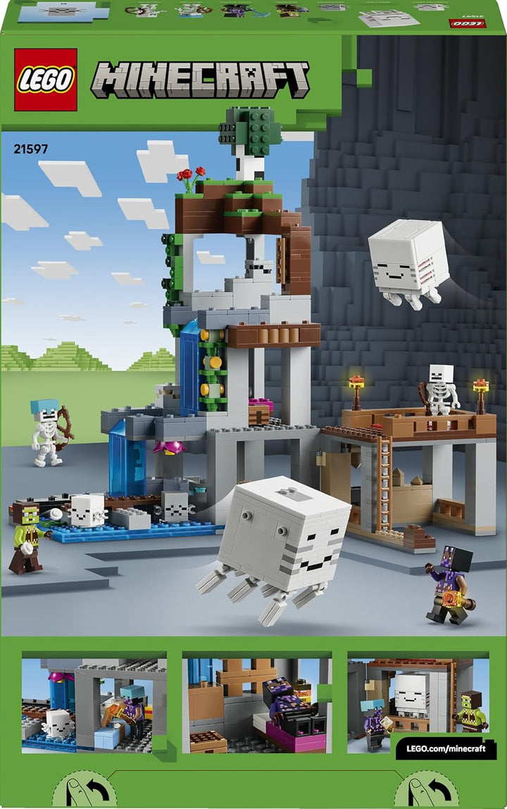 LEGO Minecraft Ghast-Station - Spielzeug mit 8 Figuren inkl. 2 Skelette und 4 Ghasts mit Zubehör - Z
