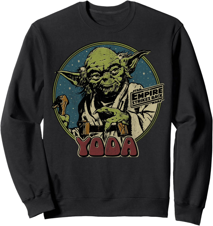 Star Wars The Empire Strikes Back Yoda Vintage Circle Poster Sweatshirt