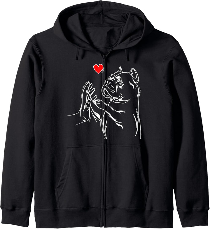 American Bully Liebe Hunde Frauchen Kapuzenjacke