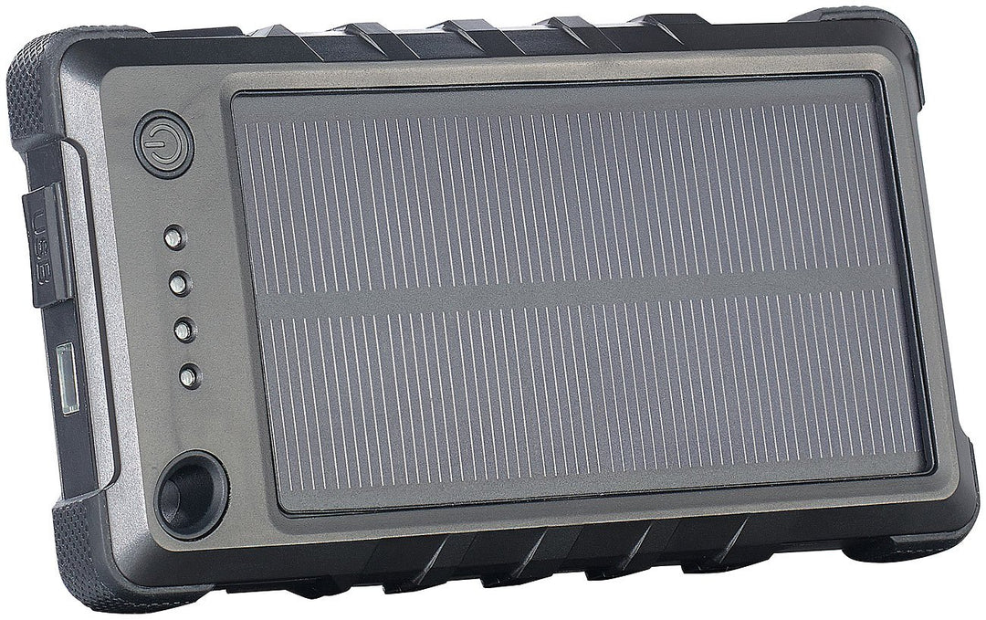 revolt Solar Powerbank Handy: Wetter- & stossfeste Solar-Powerbank PB-80.s mit 8.000 mAh, IP65 (USB