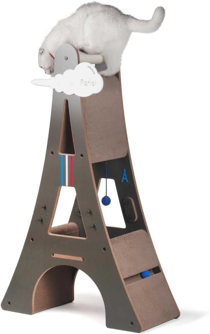 CanadianCat Company | Design-Kratzmöbel Eiffelturm | Kratzbaum, Kletterturm | 78 x 33 x 125 cm