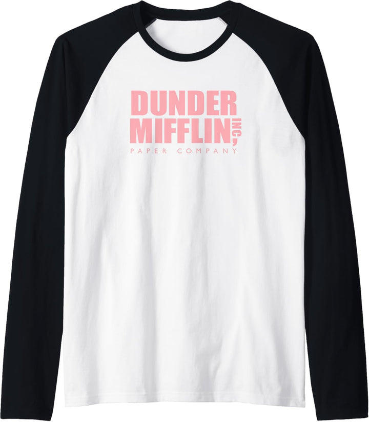 The Office Rosa Dunder Mifflin Logo Raglan