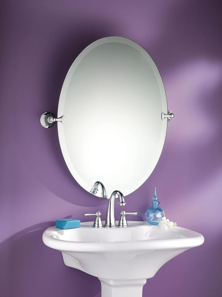 Moen DN2692CH Glenshire Badezimmerspiegel, oval, neigbar, Chrom Chrome, Chrome