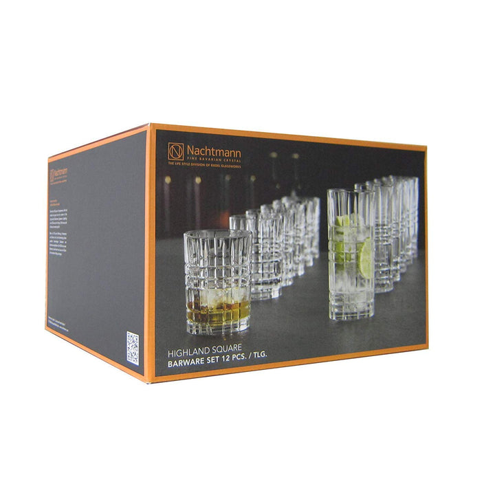 Spiegelau & Nachtmann 12er Geschenkset Highland 6x Tumbler & 6x Longdrink Glasset