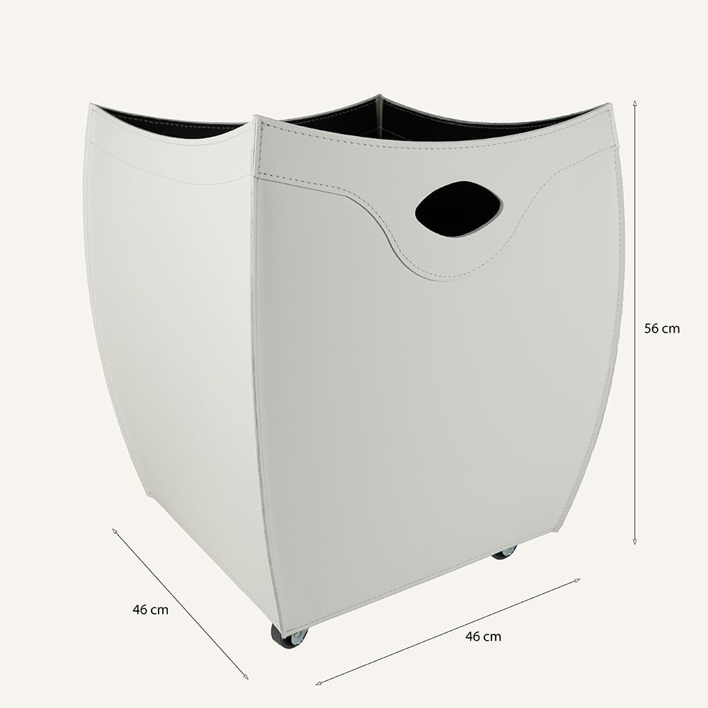LIMAC Design BOTTE Kaminholzkorb aus Leder, holzkorb für kaminholz Modern und Design, Brennholzkorb