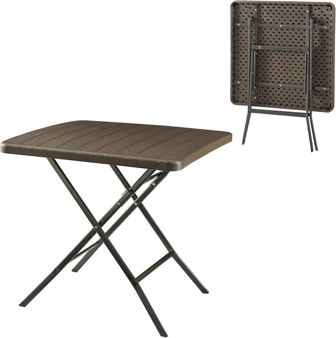 [en.casa] Klapptisch Lillestrøm Gartentisch Campingtisch klappbar 78 x 78 x 74 cm quadratisch Pickni