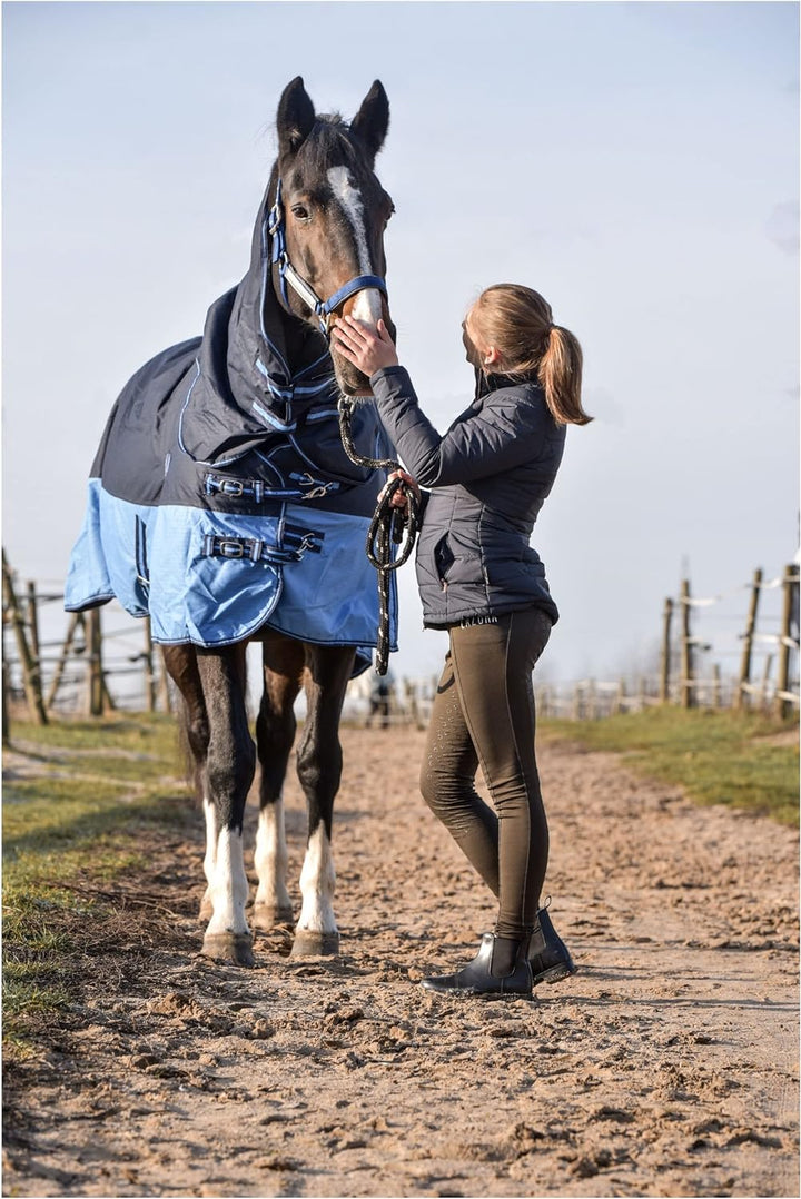 RL24 - Weidedecke Full Neck Basicline 600D Nylonfutter mit Füllung | Pferde Winterdecke | wasserdich