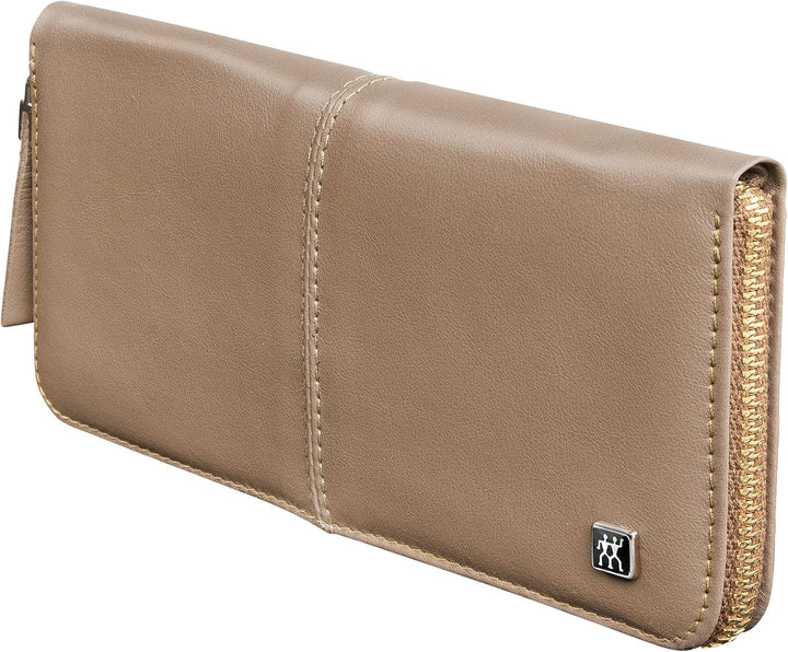 ZWILLING Maniküreset 5-teilig Nagelpflegeset aus Rindleder mit Reissverschluss, Premium, Taupe, 5-Te