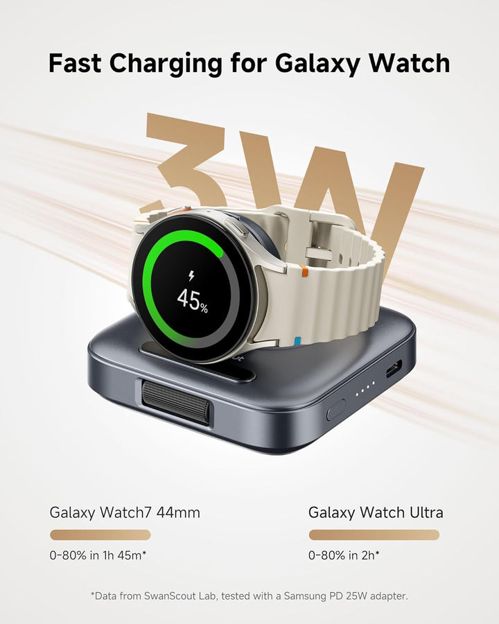 Tragbares Ladegerät für Samsung Galaxy Watch 8/8 Classic/7/Ultra/FE/6/6 Classic/5/5 Pro/4/4 Classic/