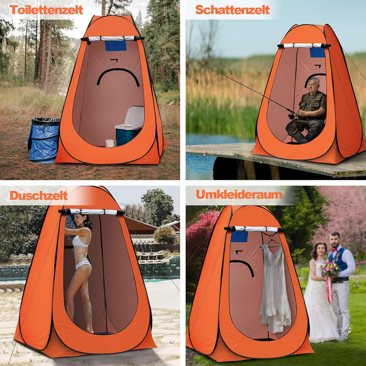 TUKAILAI Camping Toilettenzelt Duschzelt Pop Up Umkleidezelt Privatsphäre Toilette Umkleidekabine La