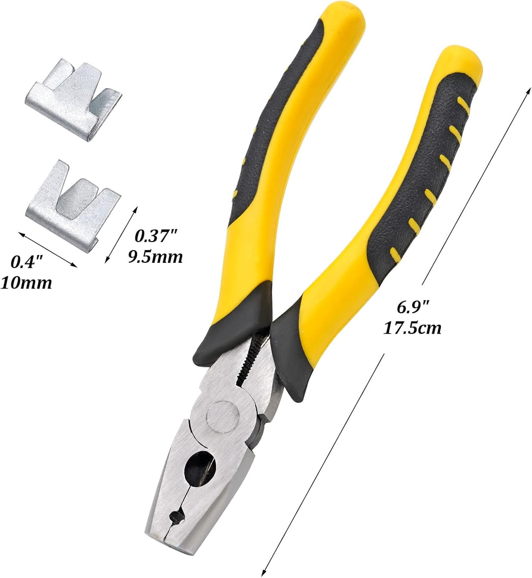 Drahtkäfig-Schnallen-Clips und Zangen-Set, 300 Stück Clips, Metallschnallen-Clip für Haustier Katze