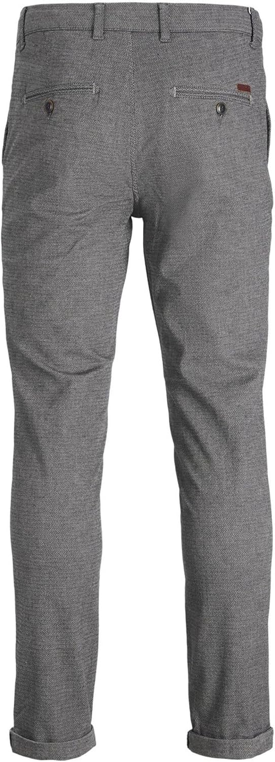 JACK & JONES Male Chino Hose Slim Fit Chino Hose 34W / 32L Drizzle, 34W / 32L Drizzle