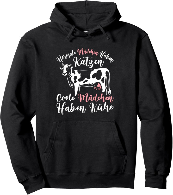 Coole Mädchen Haben Kühe Landwirtin Bäuerin Kuh Pullover Hoodie